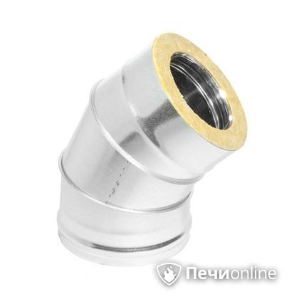 Колено 135° (45°) Теплов и Сухов Отвод Термо 45* ОТ-Р 430-0.5/оцинковка D120/180 в Наро-Фоминске